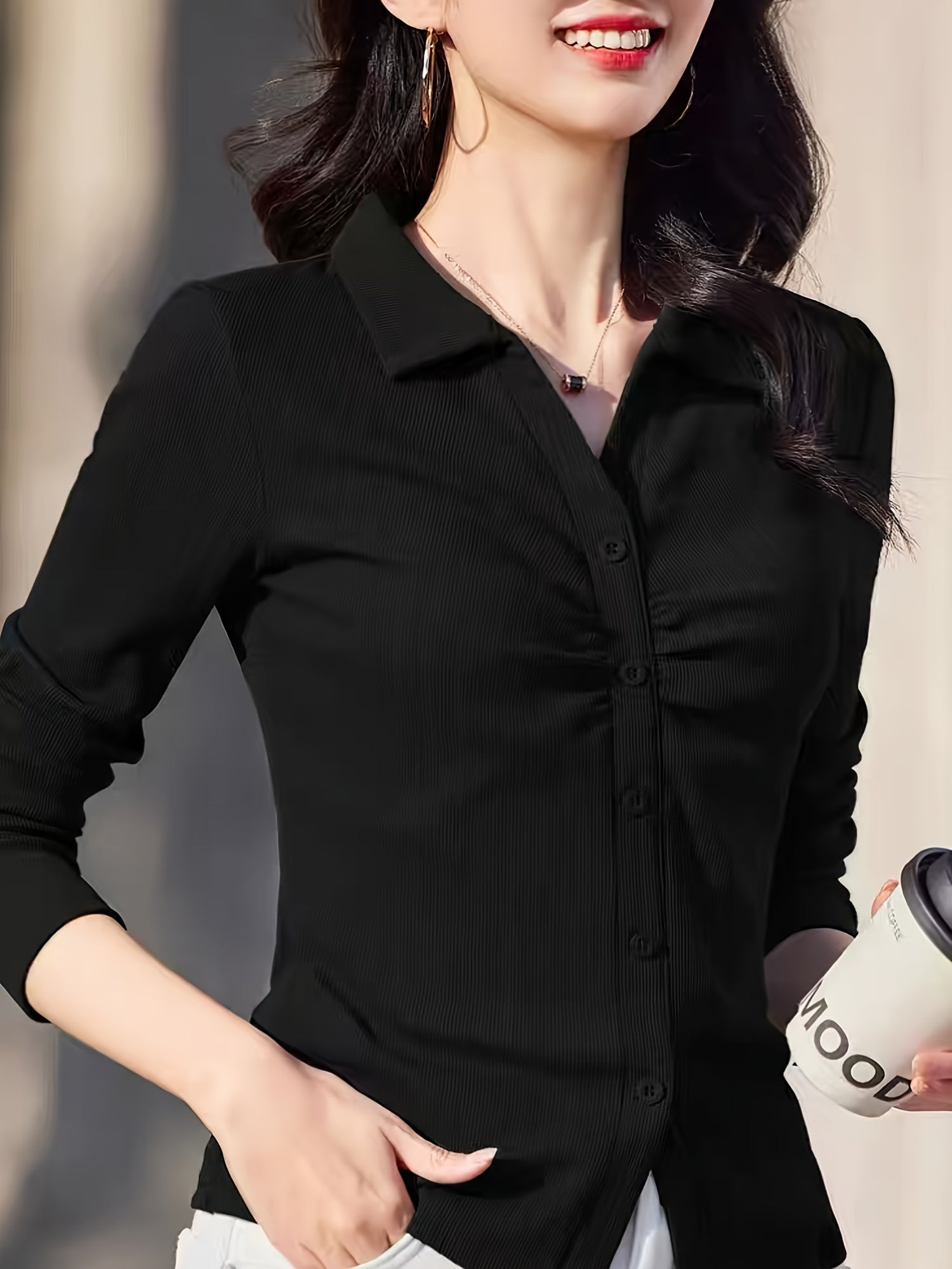 Elegant Long Sleeve Casual T-Shirt