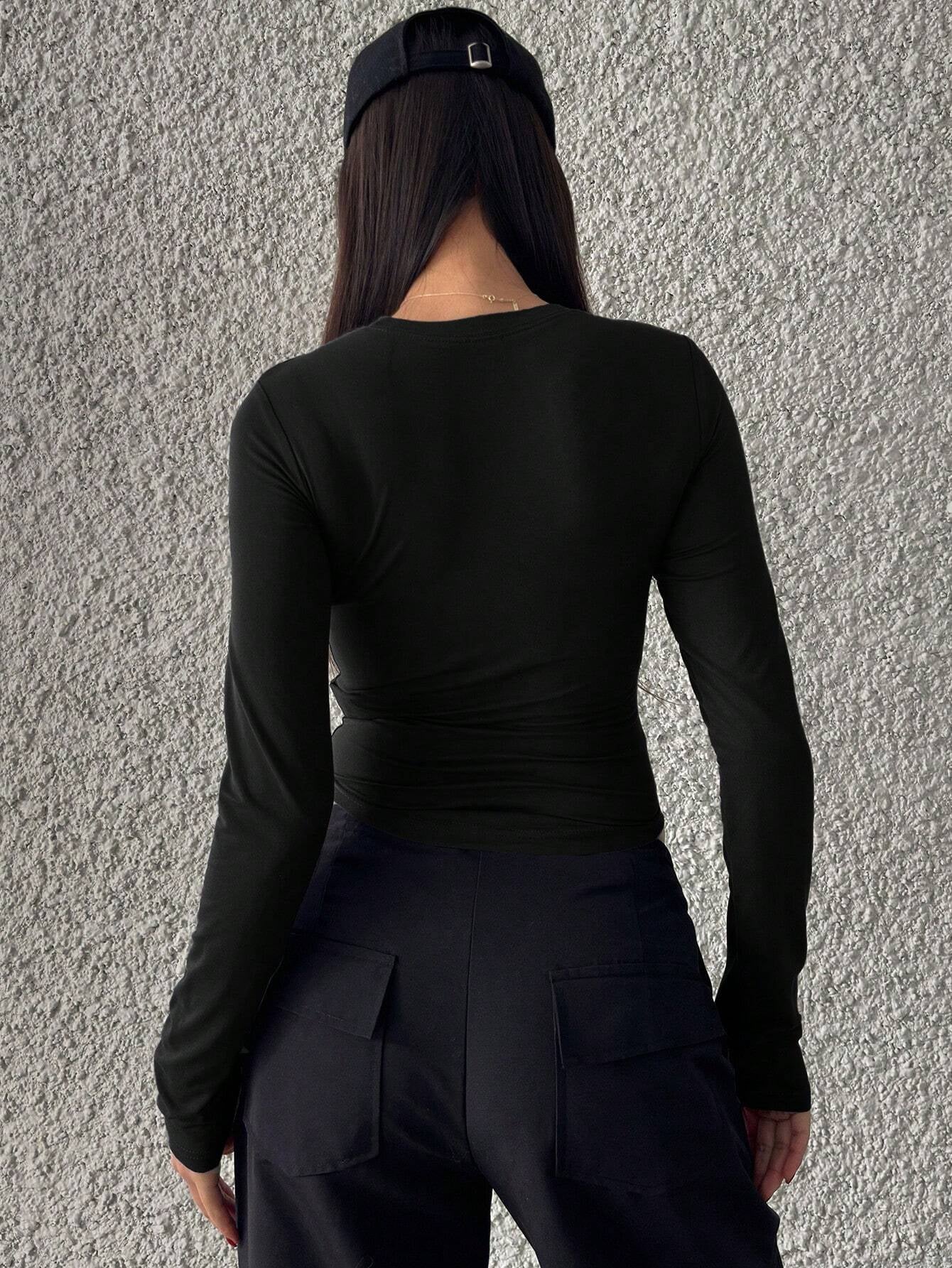 Campus Back To School Sports Jersey Short Sleeve Graphic Curved Hem T-Shirt Jersey