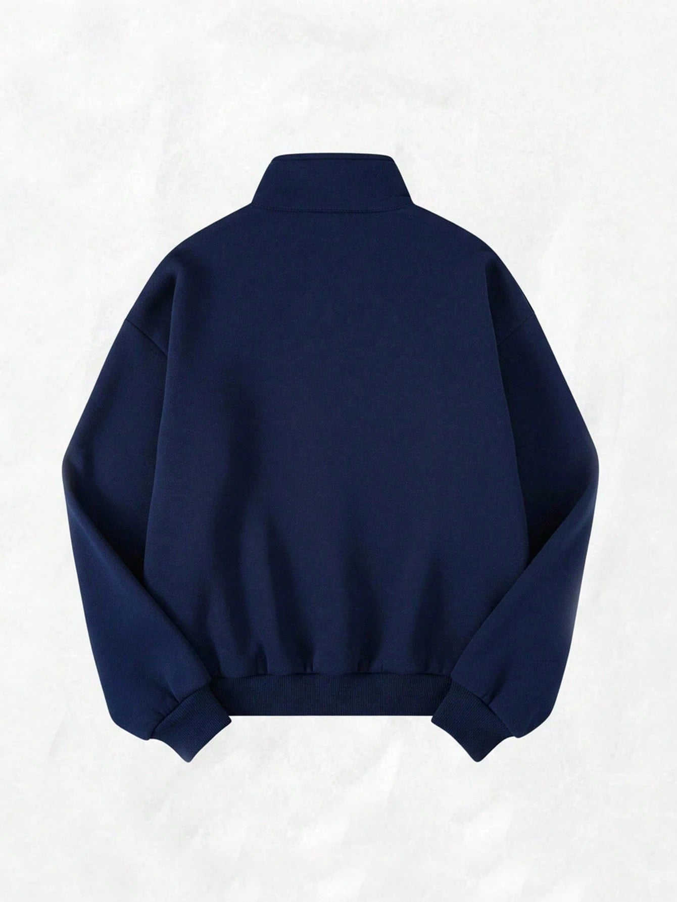 Half Zip Drop Shoulder "TENNIS CLUB" Letter Print Oversized Sweatshirt, Long Sleeve