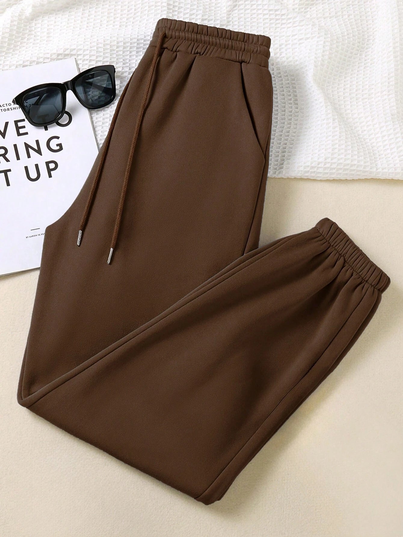 High Waisted Ripped Wide Leg Sweatpants