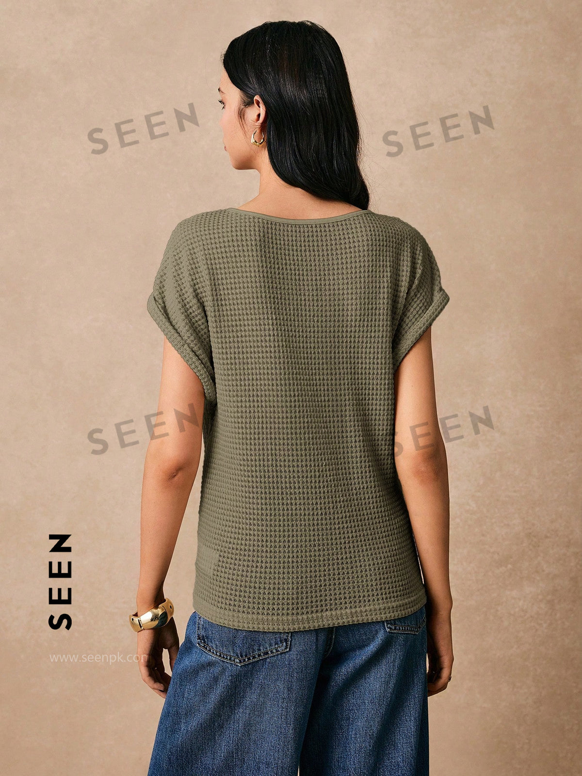 Women's Boho Heart Embroidered Batwing Tee