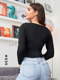 Zip Up Rib-knit Cardigan