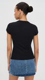 Ribbed Knit Cardigan - Stylish Solid Color T-Shirt with Full-Button Front and Ribbed Detailing, Perfect for Casual Wear