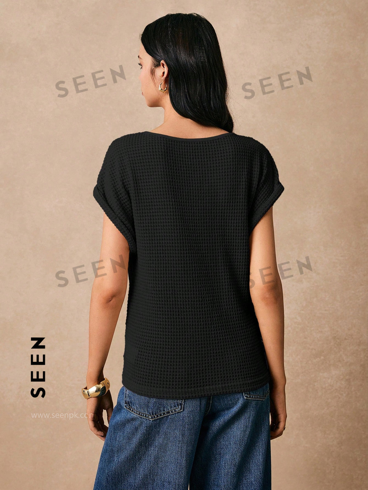 Women's Boho Heart Embroidered Batwing Tee