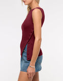 Sleeveless Button Knit Tank Top