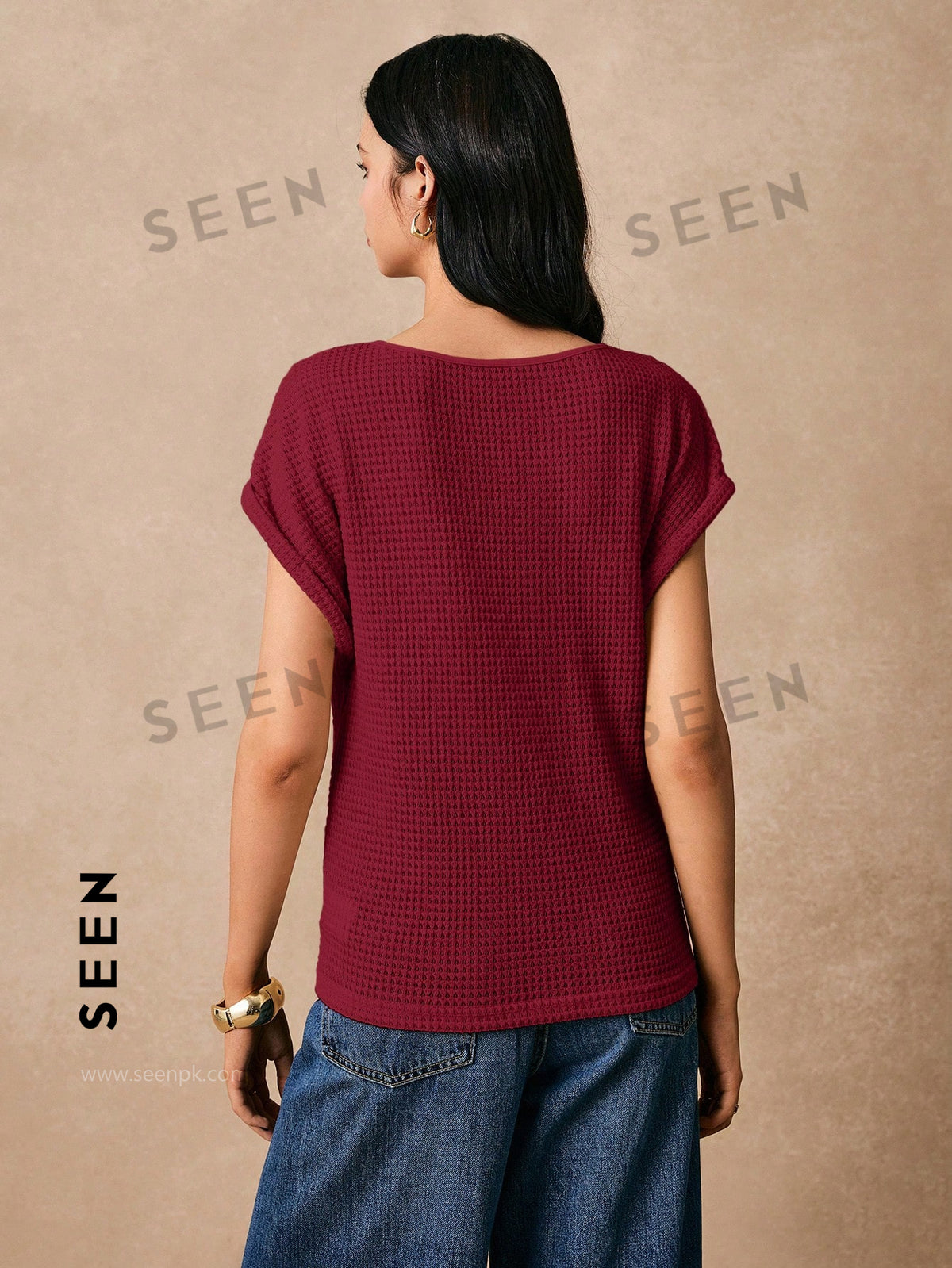 Women's Boho Heart Embroidered Batwing Tee