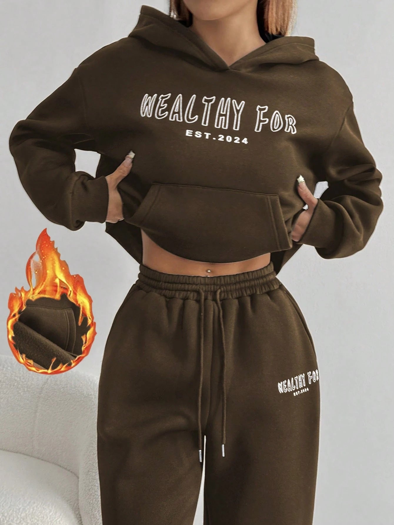 Letter Print Pocket Casual Hoodie, Sweatshirt, Long Sleeve Top