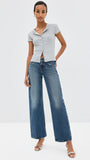 Ribbed Knit Cardigan - Stylish Solid Color T-Shirt with Full-Button Front and Ribbed Detailing, Perfect for Casual Wear