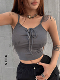Women's Summer Crop Top With Straps