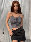 Women's Summer Crop Top With Straps