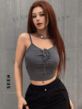 Women's Summer Crop Top With Straps