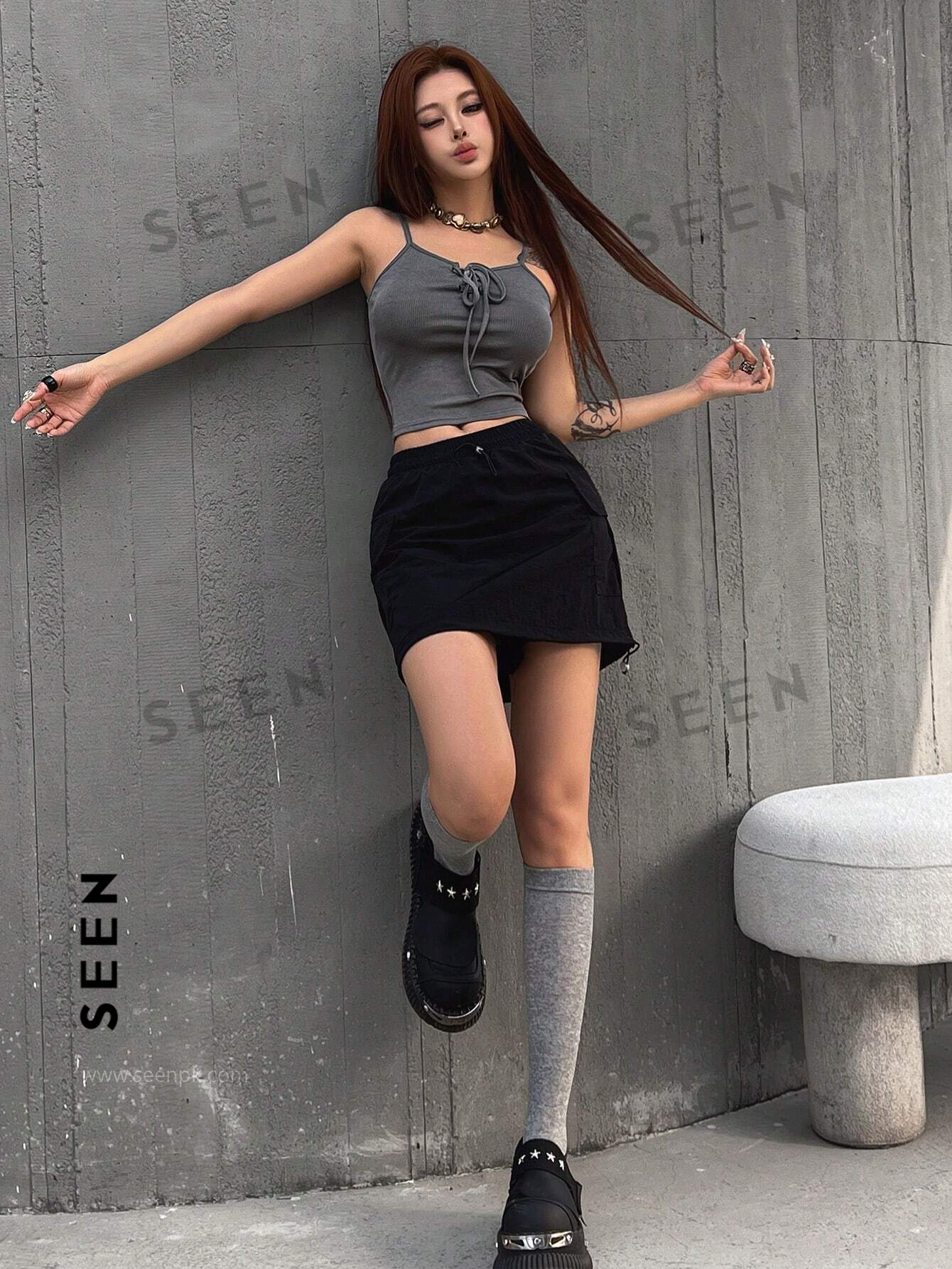 Women's Summer Crop Top With Straps