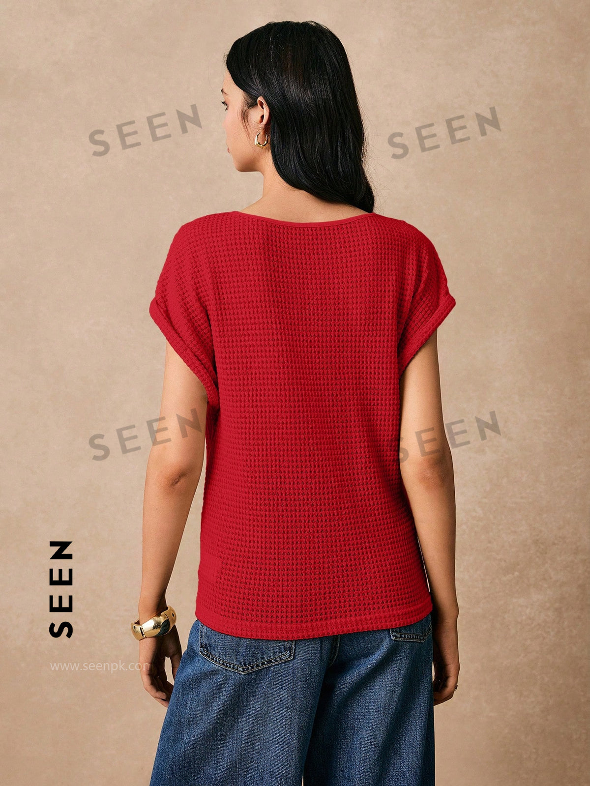 Women's Boho Heart Embroidered Batwing Tee