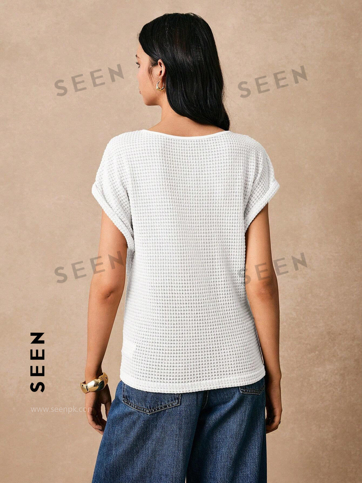 Women's Boho Heart Embroidered Batwing Tee