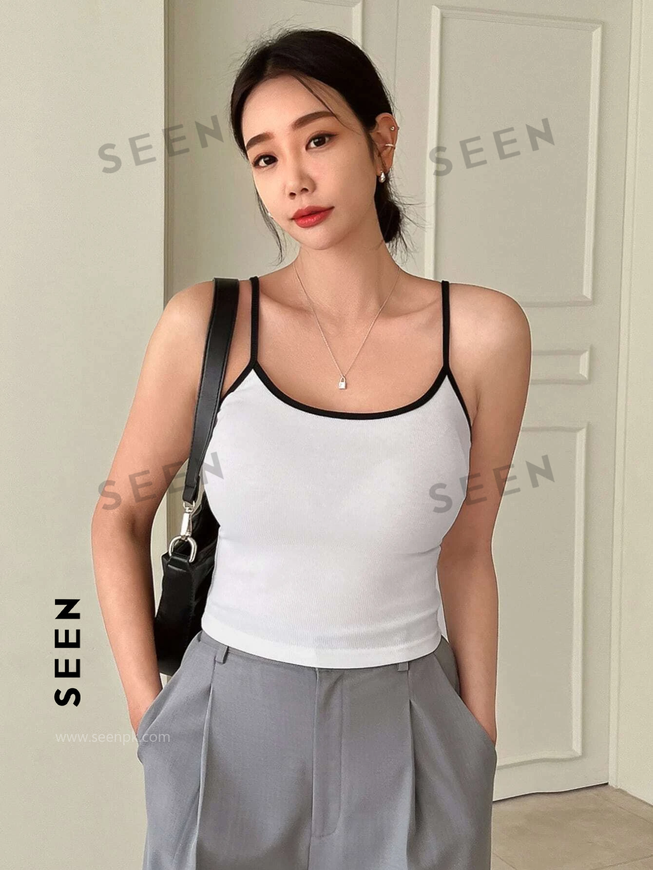 Contrast Binding Cami Top