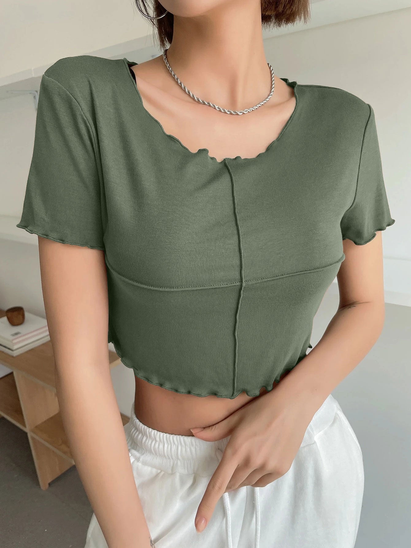 Lettuce Trim Crop Tee
