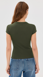 Ribbed Knit Cardigan - Stylish Solid Color T-Shirt with Full-Button Front and Ribbed Detailing, Perfect for Casual Wear