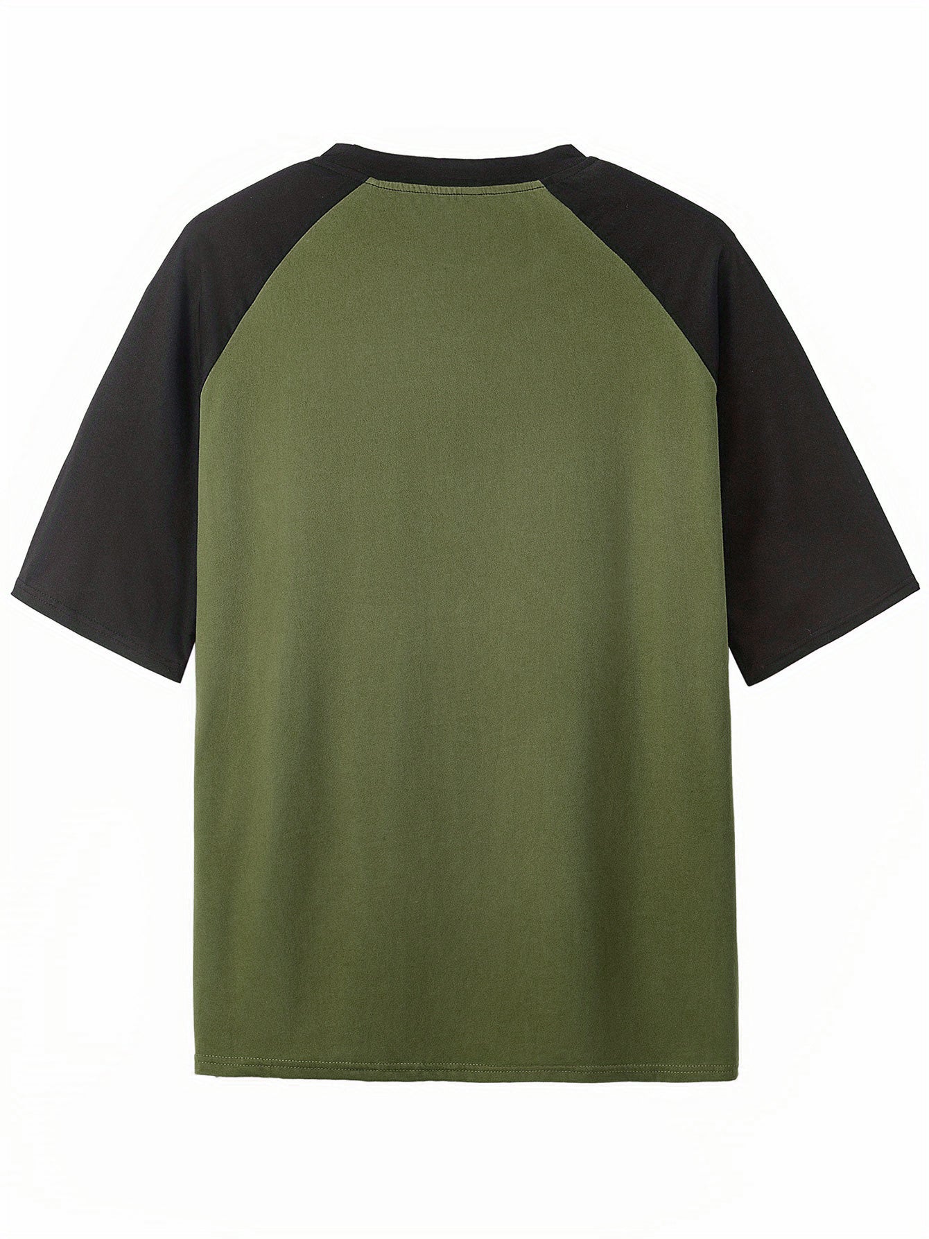 Color-Block Raglan Sleeve T-Shirt with Paris Letter Print
