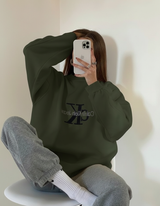 Letter Graphic Thermal Sweatshirt with Letter Print Calvin Klein Jeans Slimming Long-Sleeve Top