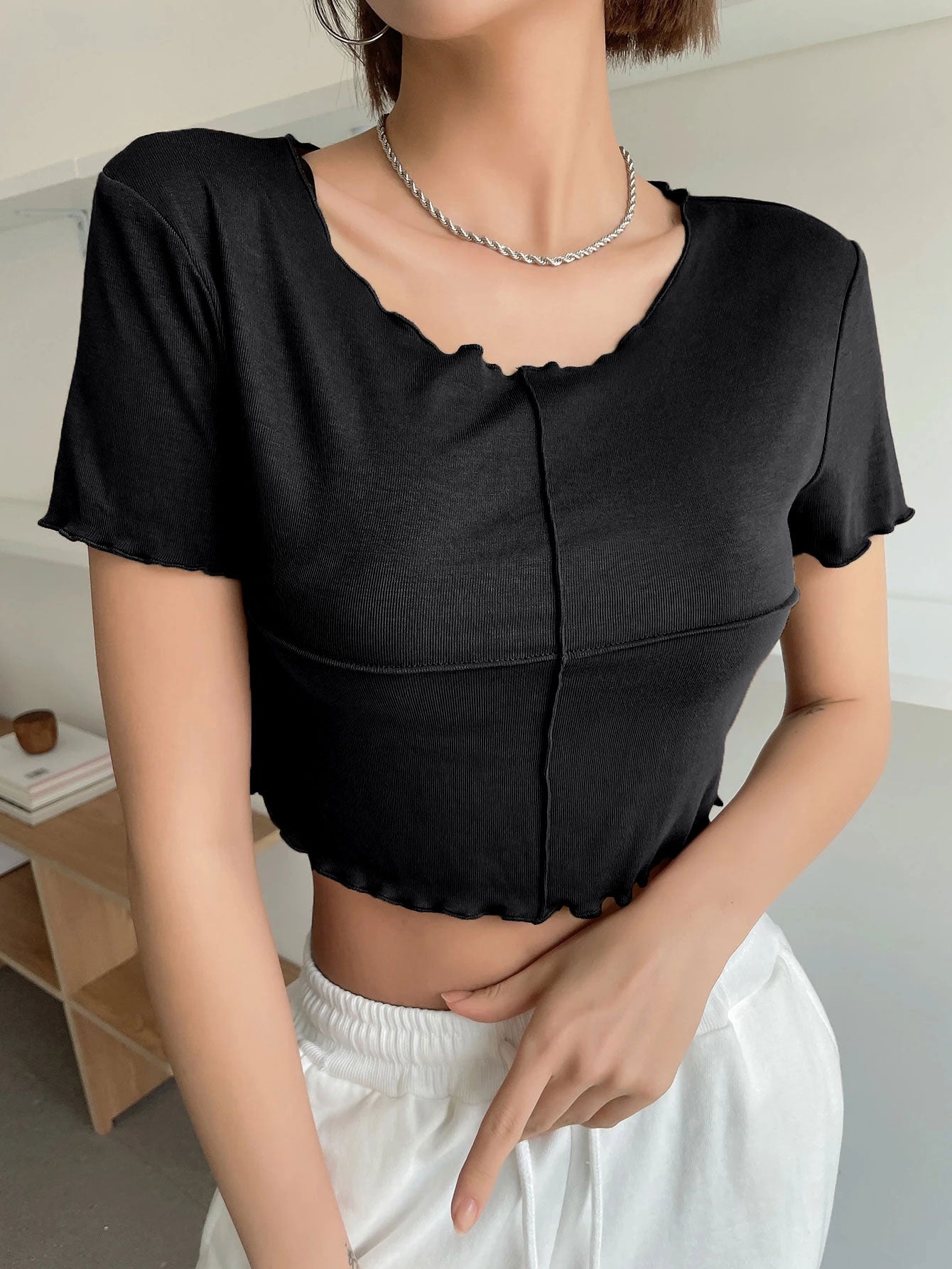 Lettuce Trim Crop Tee