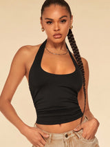 Halter Tank Top & Beach Cover-Up, Adorable Crop Top