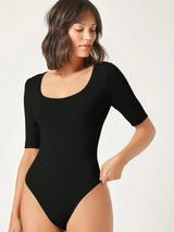 Solid Scoop Neck Bodysuit