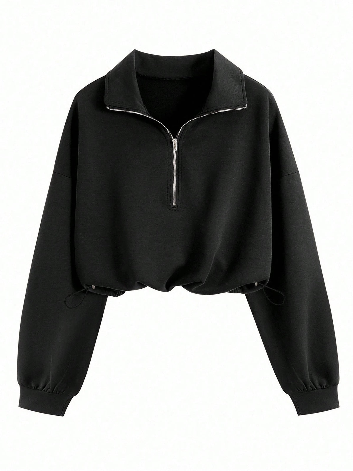 Women's Minimalist Oversized Half-Zip Sweatshirt