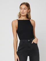 Sleeveless Top with Fine Shoulder Straps