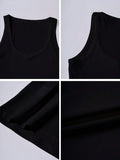Casual Versatile Solid Color Knit Sports Tank Top