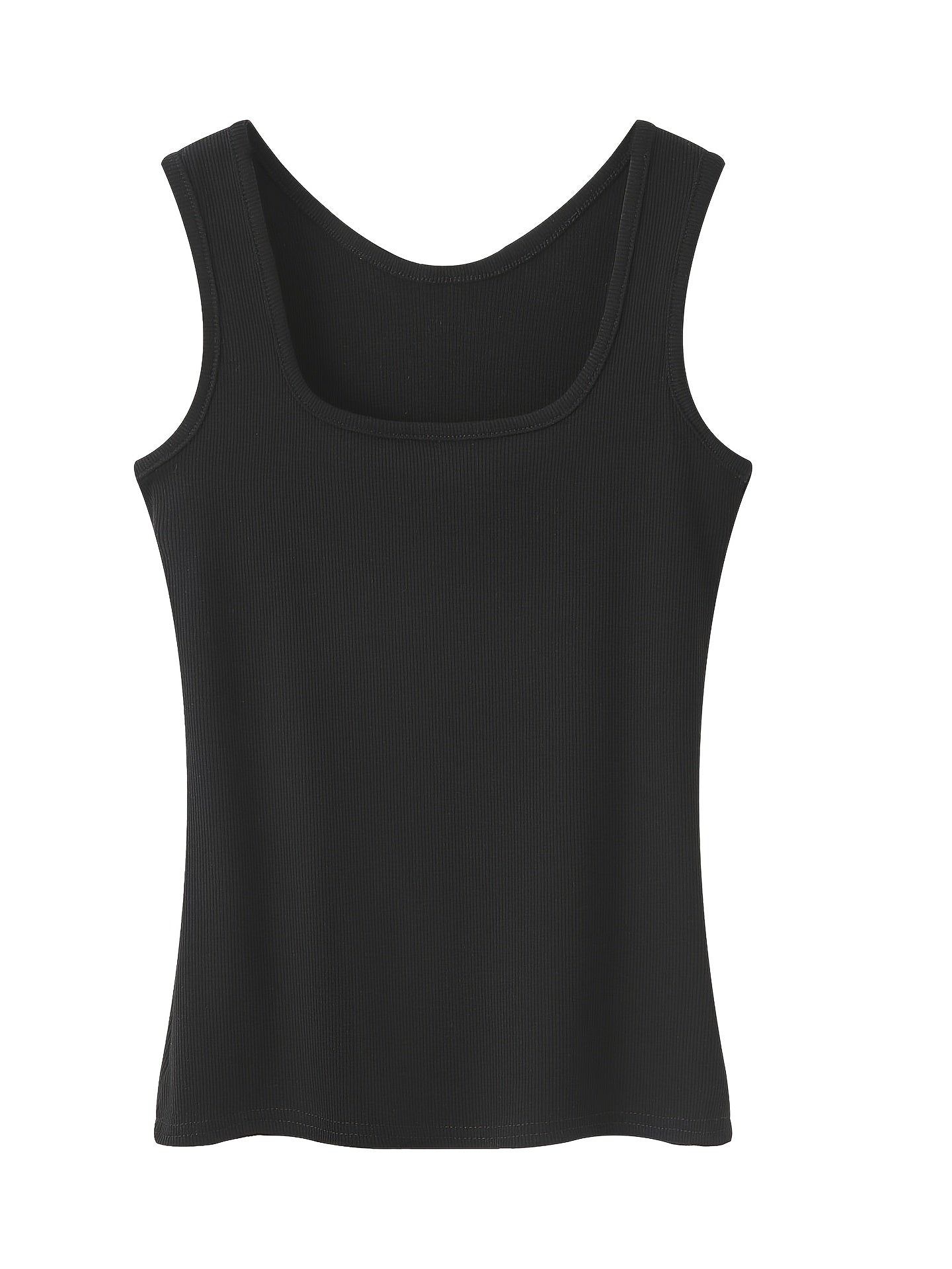2pcs Sleeveless Ribbed Tank Tops
