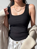 2pcs Sleeveless Ribbed Tank Tops