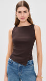Sleeveless Button Knit Tank Top
