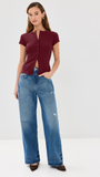 Ribbed Knit Cardigan - Stylish Solid Color T-Shirt with Full-Button Front and Ribbed Detailing, Perfect for Casual Wear