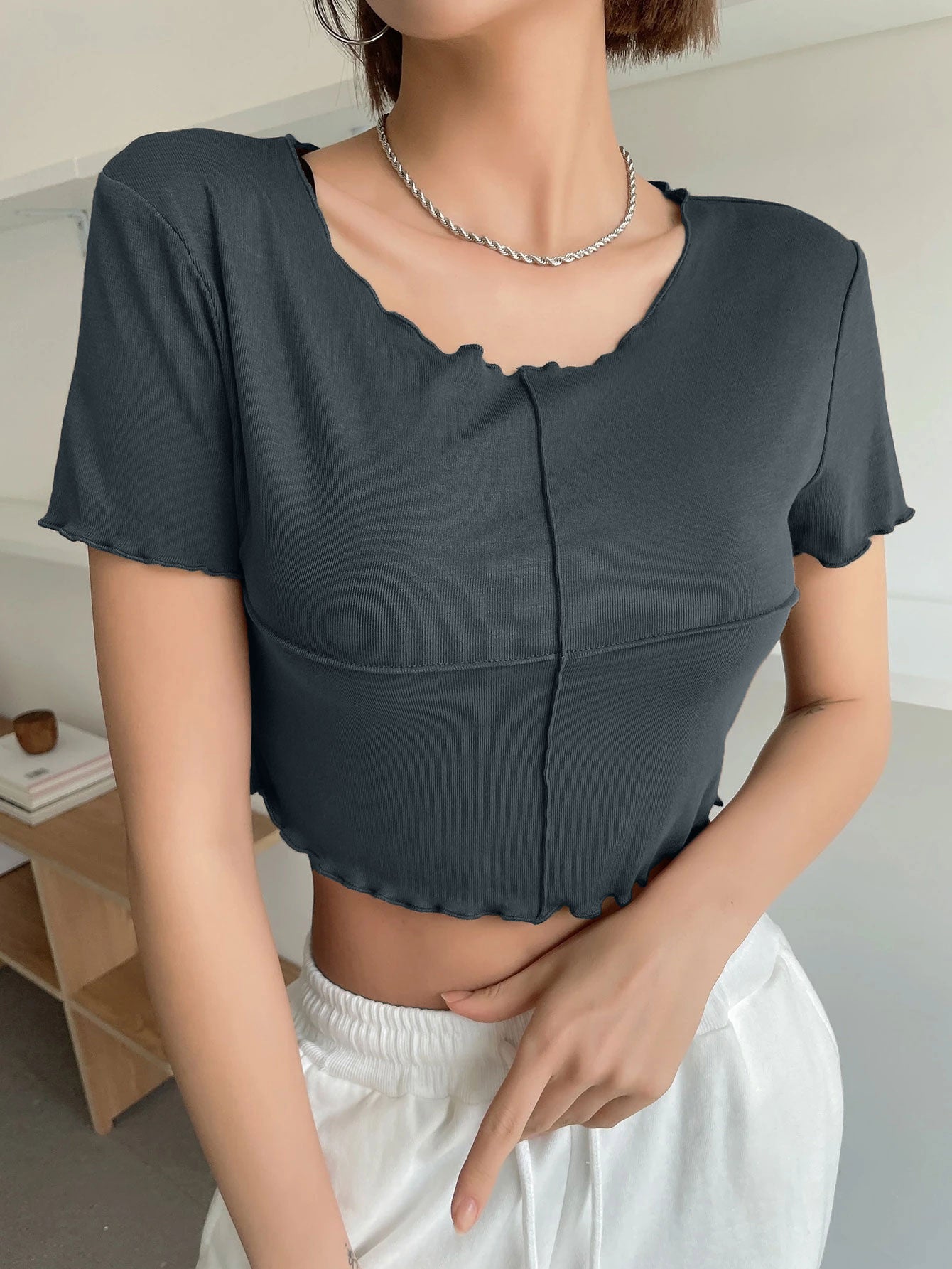 Lettuce Trim Crop Tee