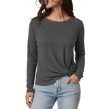 Womens Long Sleeve Tops, Casual Crewneck, Pullover Tunic Blouse, Loose Fitting T Shirts