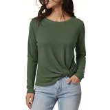 Womens Long Sleeve Tops, Casual Crewneck, Pullover Tunic Blouse, Loose Fitting T Shirts