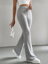 Solid Color High Waisted Pants