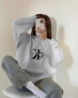 Letter Graphic Thermal Sweatshirt with Letter Print Calvin Klein Jeans Slimming Long-Sleeve Top