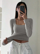 Square Neck Crop Tee