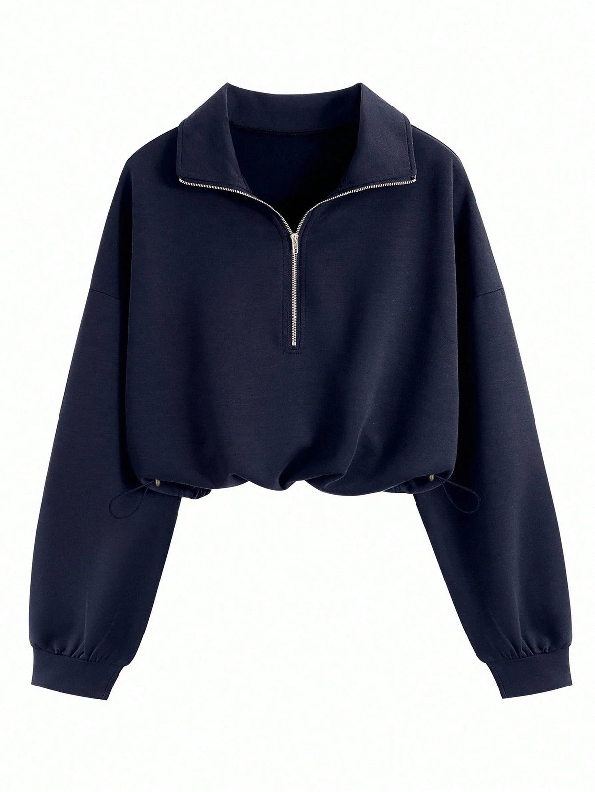 Women's Minimalist Oversized Half-Zip Sweatshirt