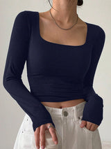 Square Neck Crop Tee
