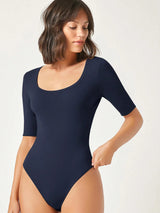 Solid Scoop Neck Bodysuit