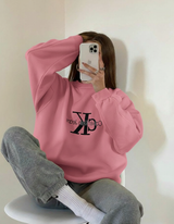 Letter Graphic Thermal Sweatshirt with Letter Print Calvin Klein Jeans Slimming Long-Sleeve Top