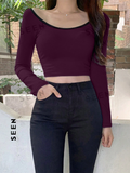 Women's Contrast Trim Short Cropped T-shirt