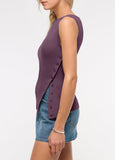 Sleeveless Button Knit Tank Top