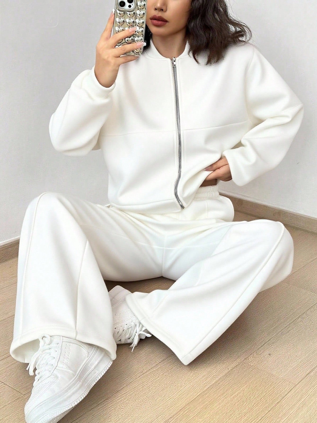 Casual Long Sleeve Top And Pants Two Pieces Outfit