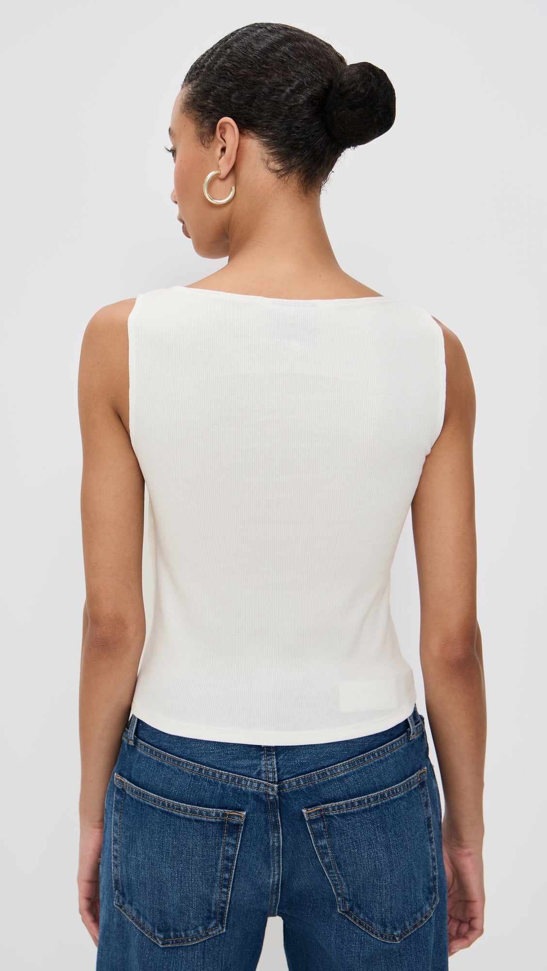 Sleeveless Button Knit Tank Top