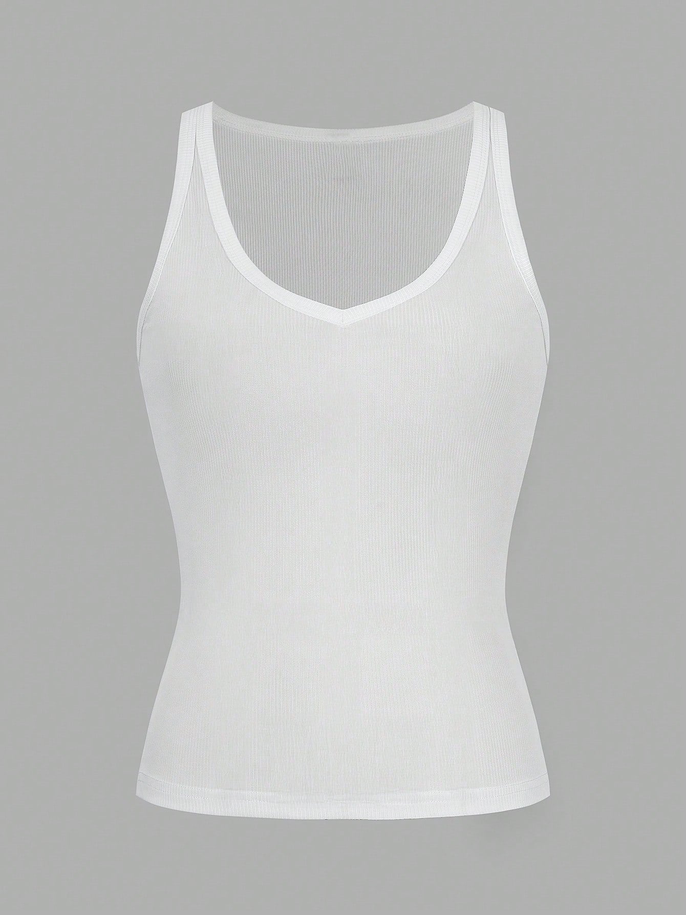 Casual Versatile Solid Color Knit Sports Tank Top
