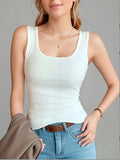 2pcs Sleeveless Ribbed Tank Tops