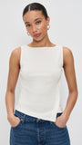 Sleeveless Button Knit Tank Top